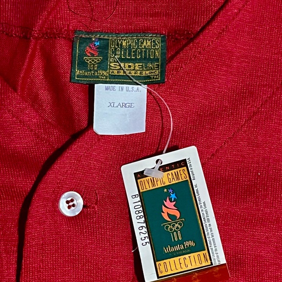 Atlanta 1996 deadstock baseball jersey style cotton button up sz xl - Picture 7 of 9